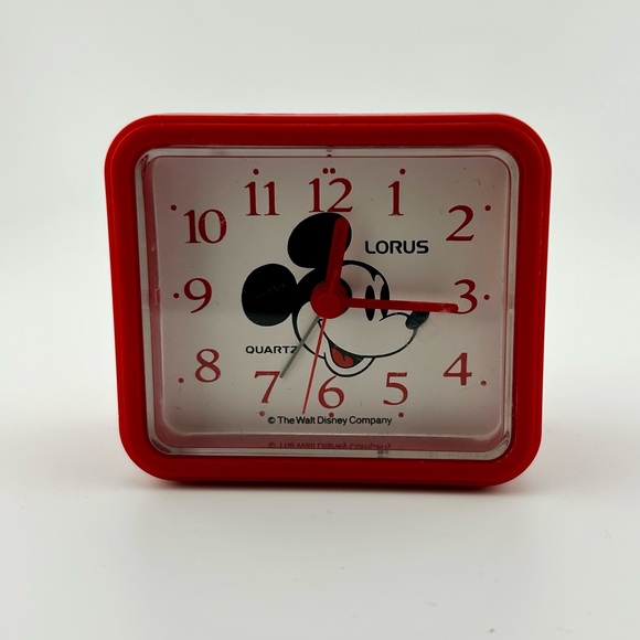 Vintage, Walt Disney Mickey Mouse Travel Alarm Clock by Lorus Quartz - Picture 1 of 6